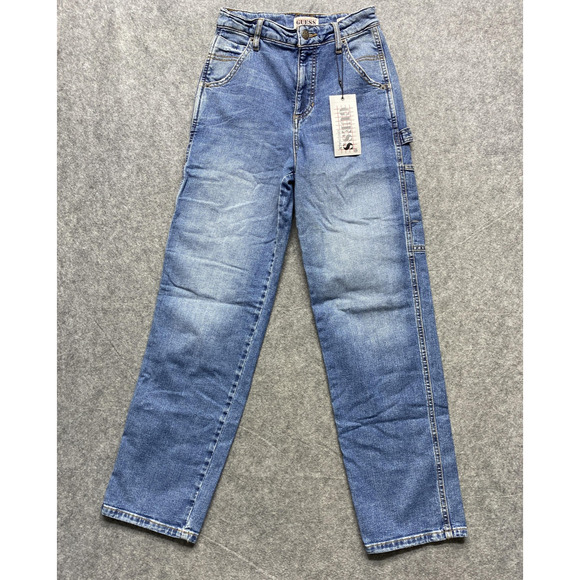 Guess Originals Jeans Womens 25 Blue Carpenter Pant GO Deep Blue Wash Denim - Picture 1 of 16